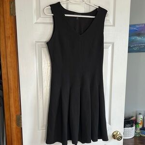 Worthington Black Pleated A-Line Mini Dress